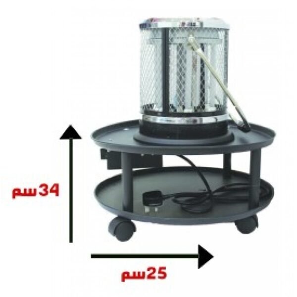 دفاية كهربائية نيو هاوس صحن مدور 2000 وات - اسود
