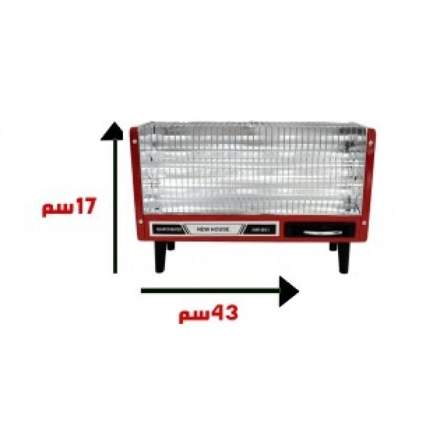 دفايه نيو هاوس 2400 وات مستطيل – أحمر
